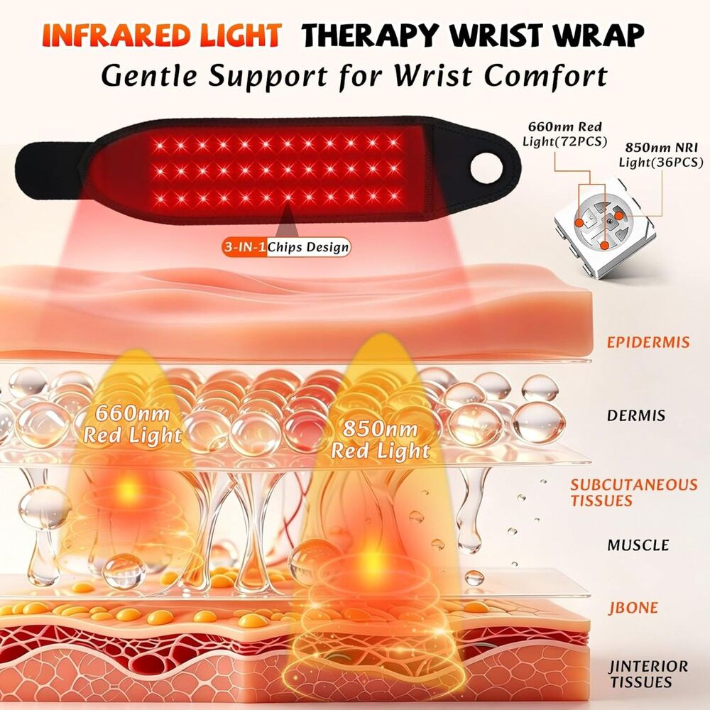 Cordless Red & Near-Infrared Light Wrap for Relaxing Massage Comfort - Picture 4 of 15